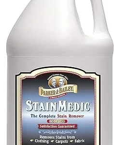 Parker & Bailey Liquid Stain Remover - Instant Stain Removal on Laundry Clothing Fabric Ink Grease Blood Grass Coffee Wine Food Carpet Upholstery Spot Cleaner Odor Free Detergent Booster - Gallon